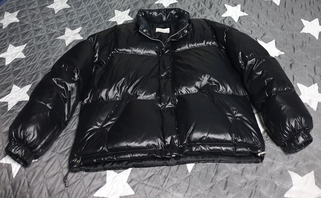 LURE 덕다운 나일론 유광 숏패딩 블랙 (F) 상품이미지1