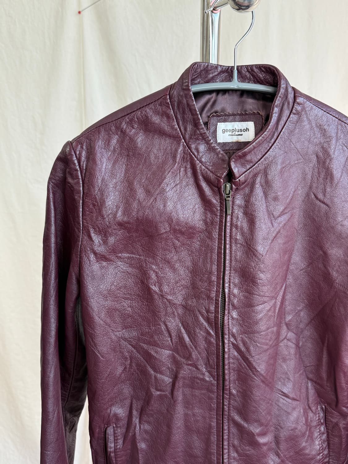 Geeplusoh 버건디 소가죽 자켓 상품이미지4