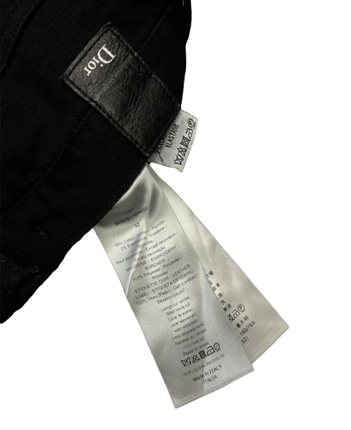 명품 크리스챤 디올 블랙 진 데님 상품이미지8