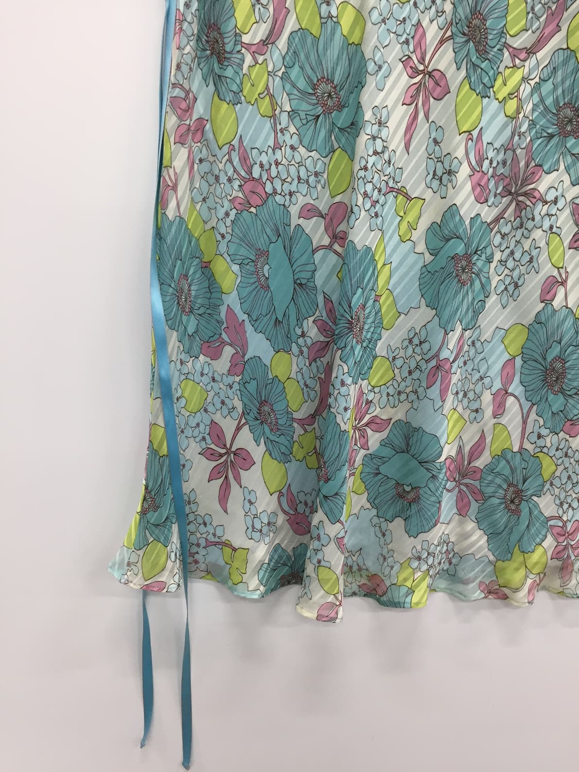 Jpn Pastel Aqua Floral Midi Skirt 상품이미지7