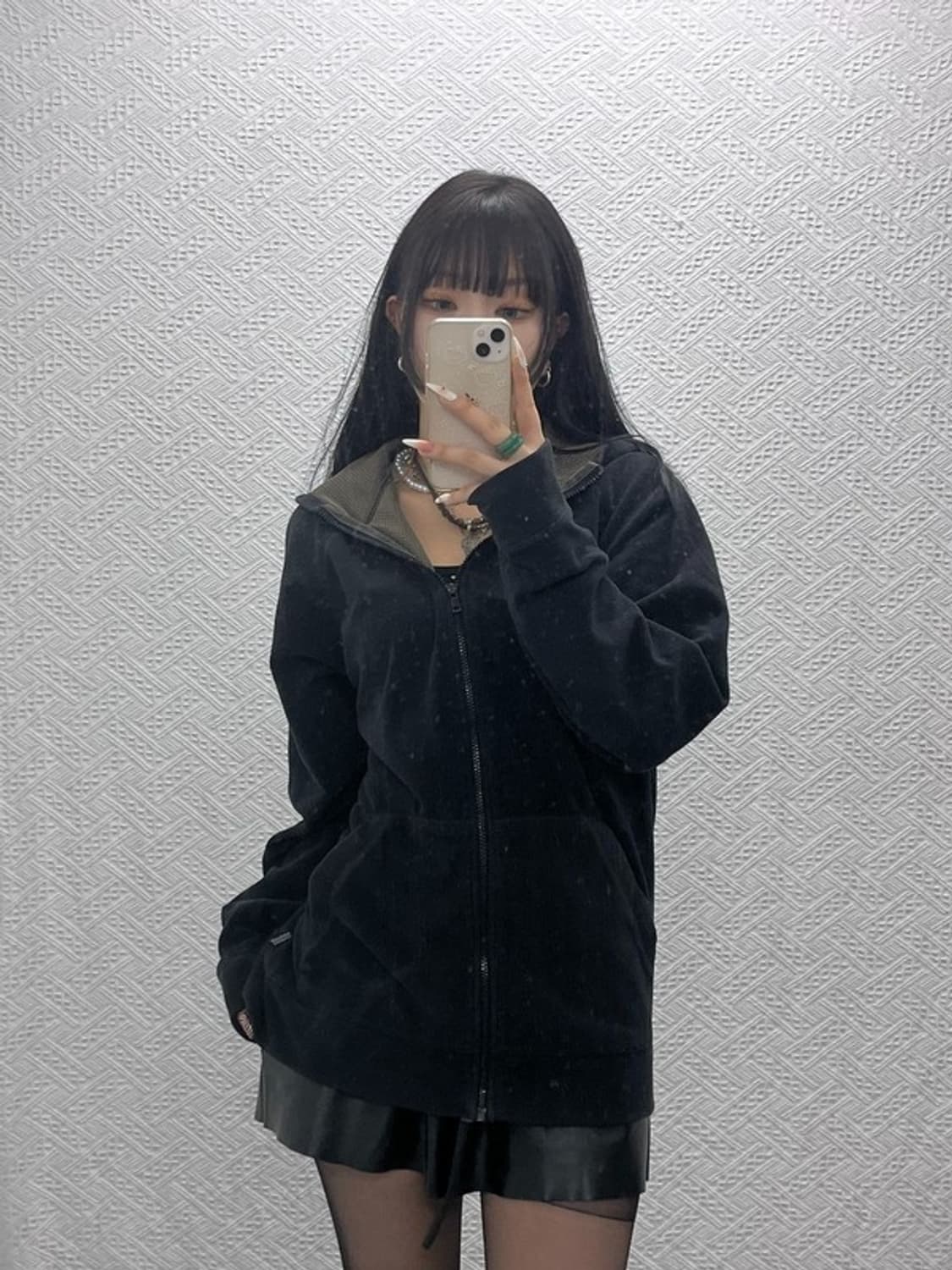 스투시 올드스쿨 베이직 빈티지 무지 후드집업 L C09432 상품이미지2