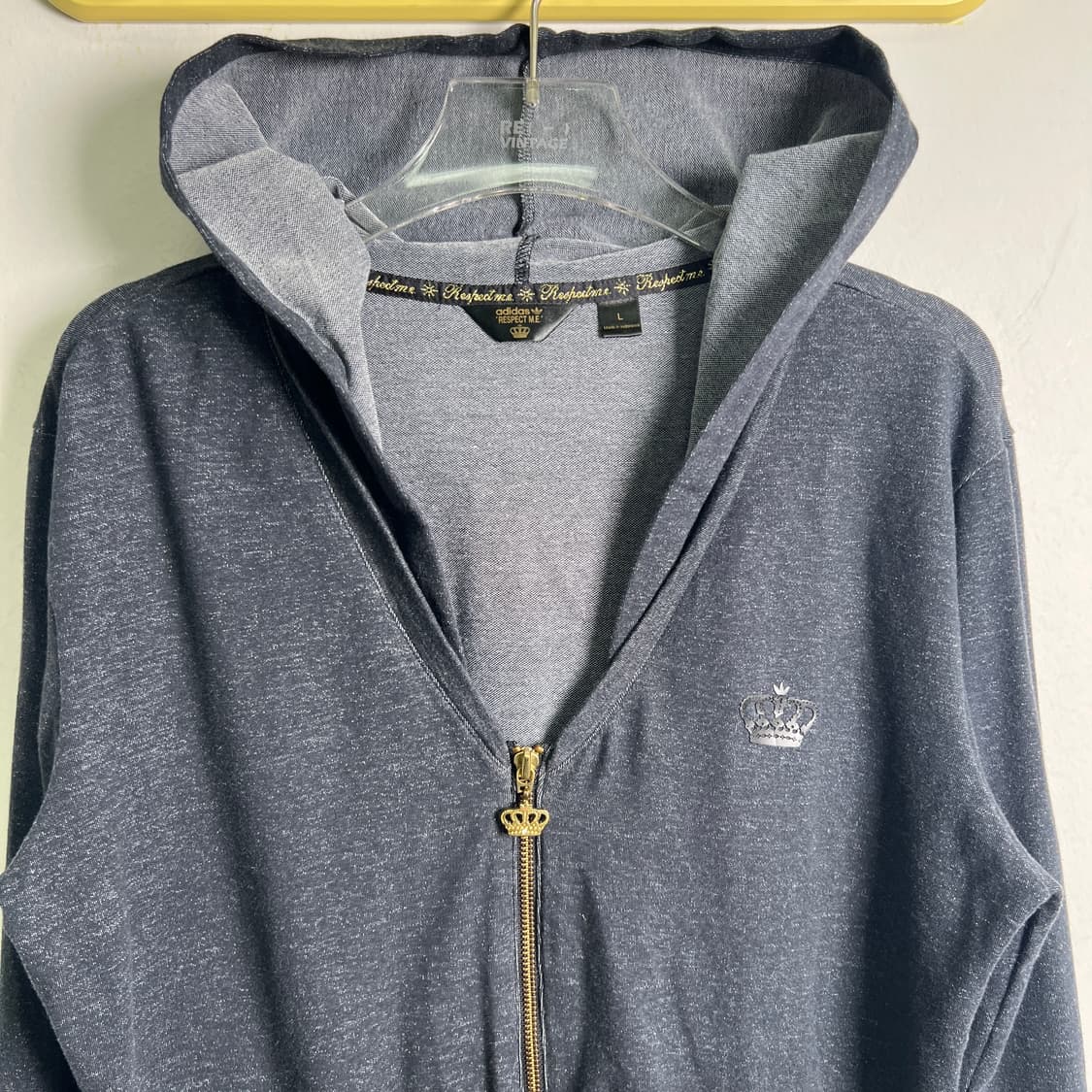 00's 아디다스 리스펙트미 차콜 후드집업 L 상품이미지4