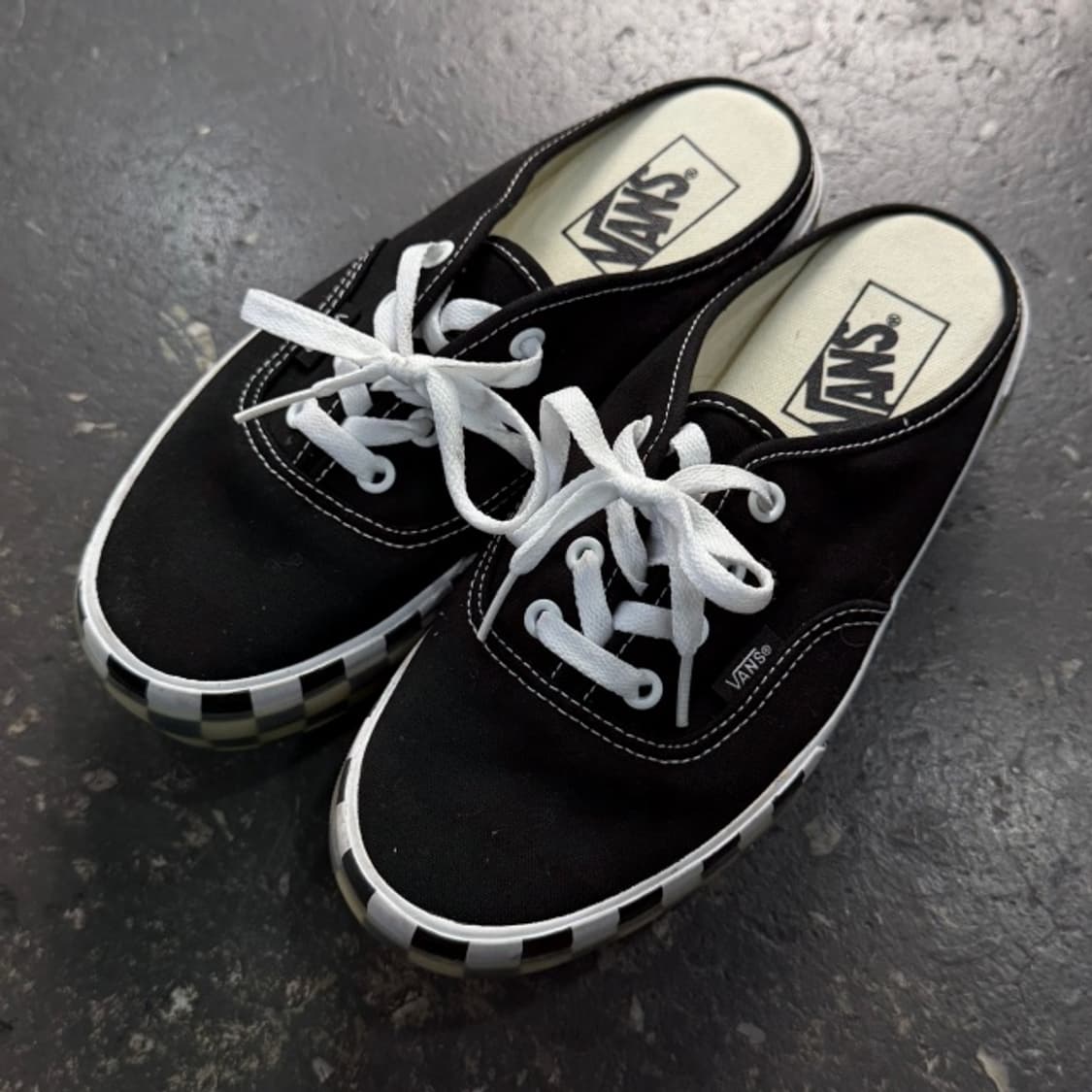 235 반스 어센틱 뮬 스탠딕 캔버스 체커보드 상품이미지3