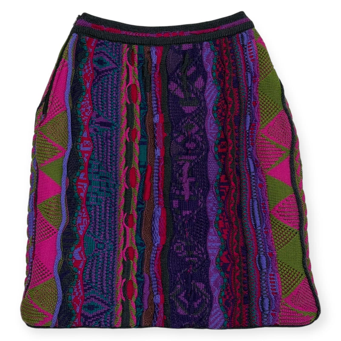 쿠지 패턴 니트 스커트 치마 상품이미지6