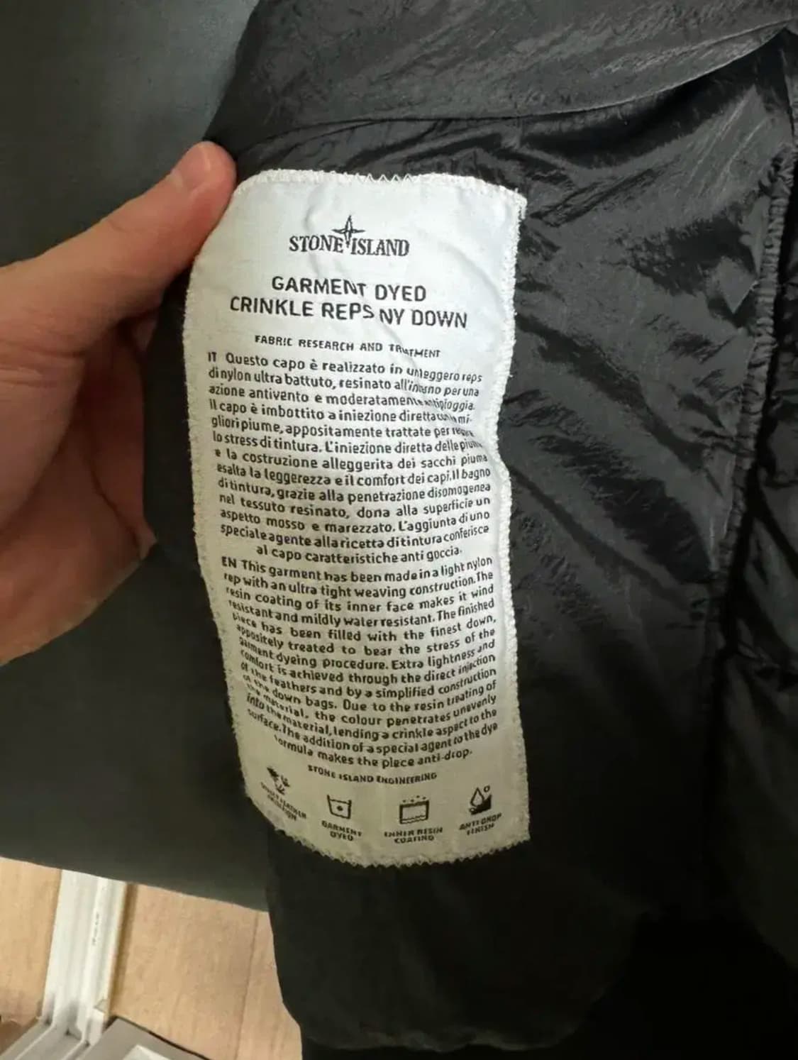 [L] 스톤아일랜드 크링클랩스 패딩 자켓 후드 집업 롱패딩 경량패딩 상품이미지4