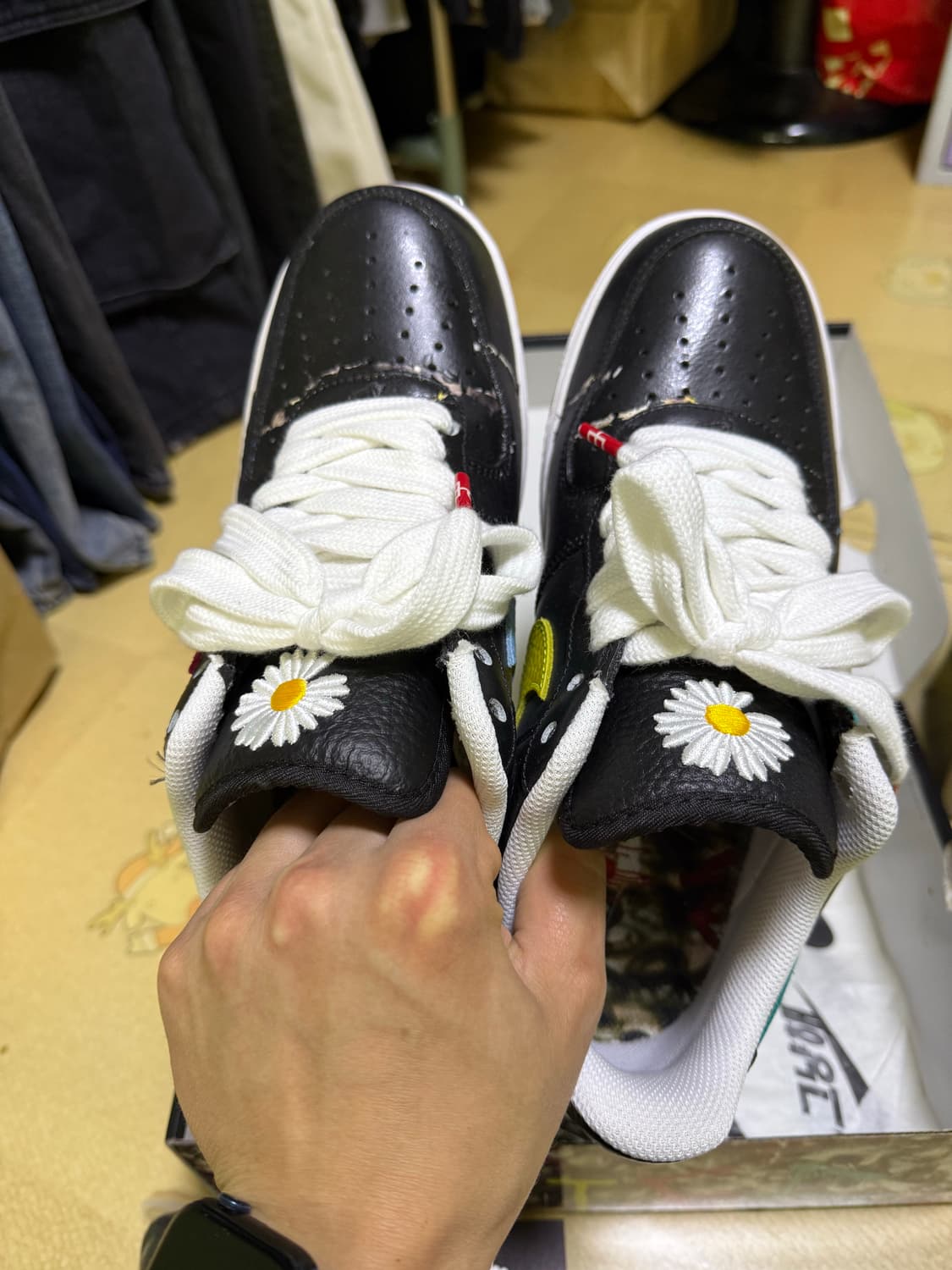 안냐세요 나이키 에어포스1 피마원 파라노이즈 3.0 블랙 265판매합니다 상품이미지4