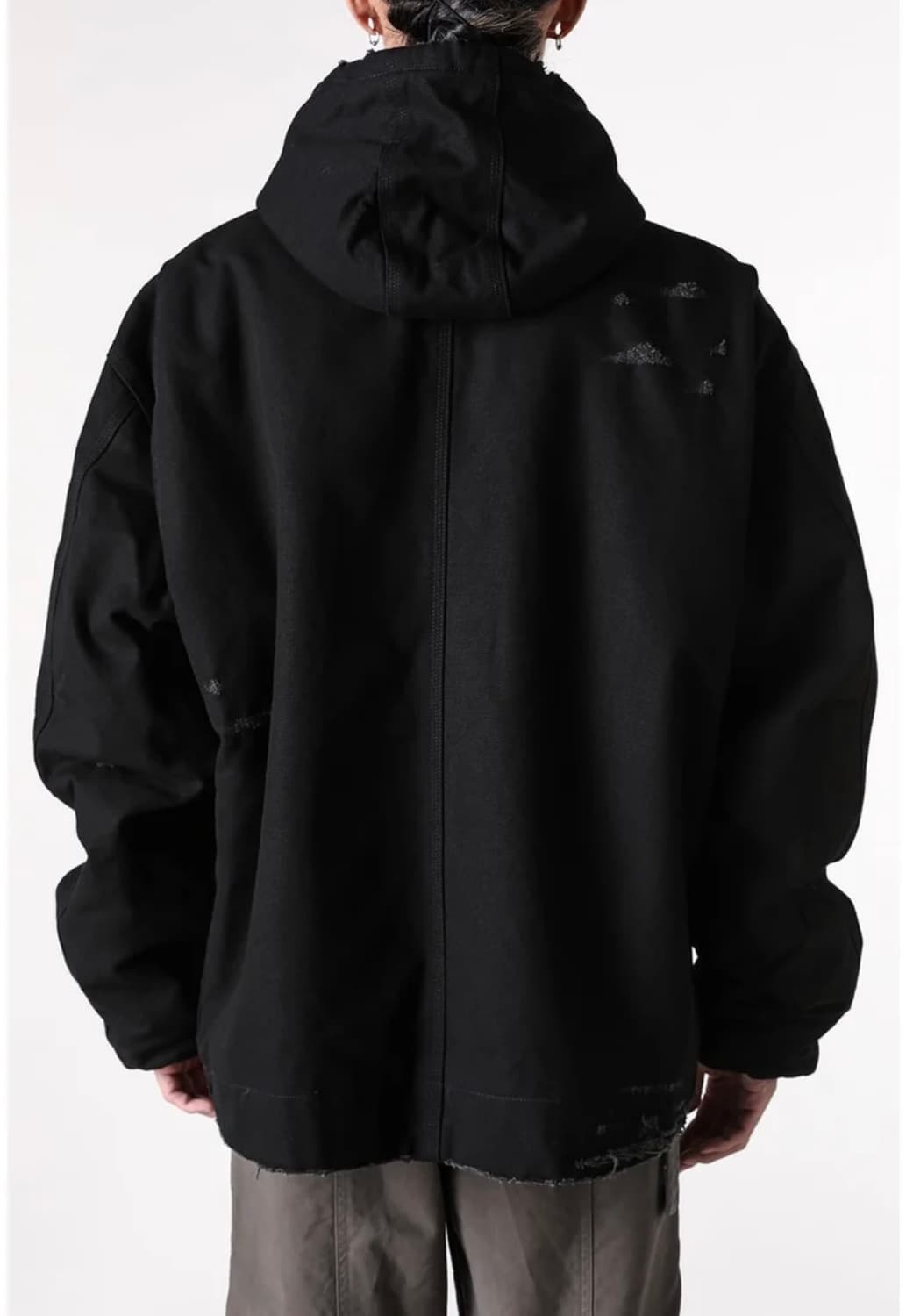 [L]Kamiya 카미야 보로 덕 블루종 블랙 상품이미지3