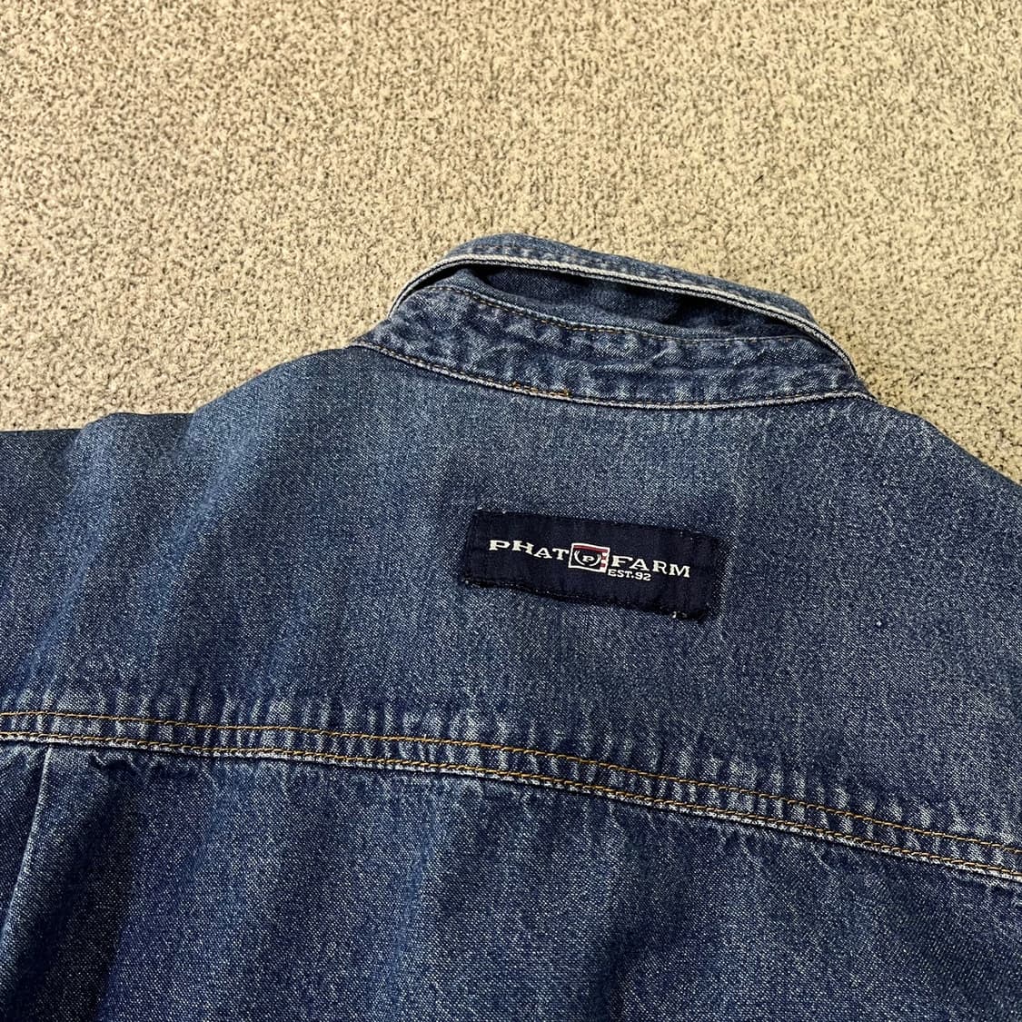 90's 팻팜 올드스쿨 데님 셔츠 자켓 상품이미지3