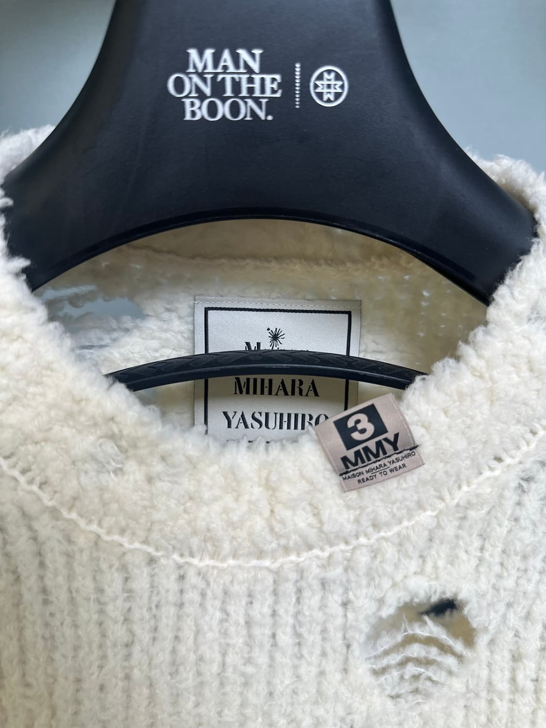 미하라야스히로 펀칭데미지니트 46사이즈 1회착 상품이미지2