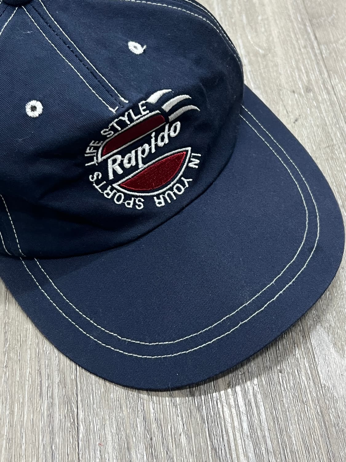 90s Vintage 라피도 빈티지 네이비 캠프 캡 상품이미지2