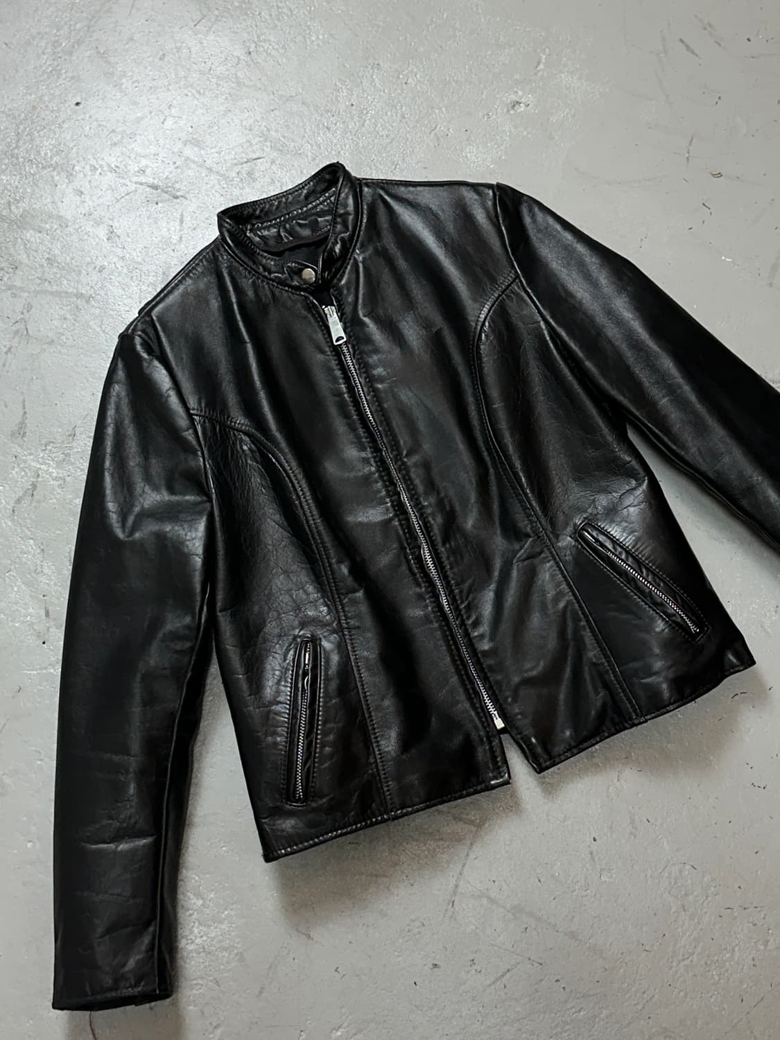 80's 브룩스 레더 카페레이서 자켓 빈티지 레더 자켓 상품이미지5