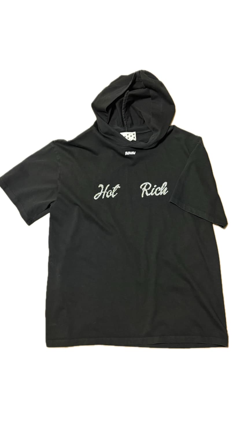 (새상품) 아바바브 후드 티셔츠 핫 리치 블랙 상품이미지1
