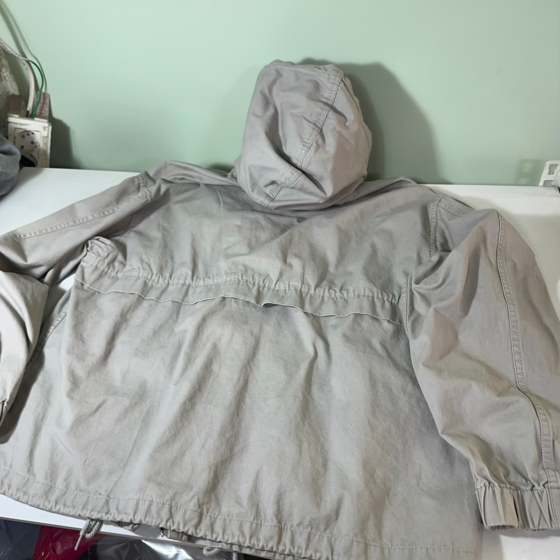 M 파르테멘토 시멘트그레이 크롭오버핏 투웨이 후디 코튼자켓 상품이미지6