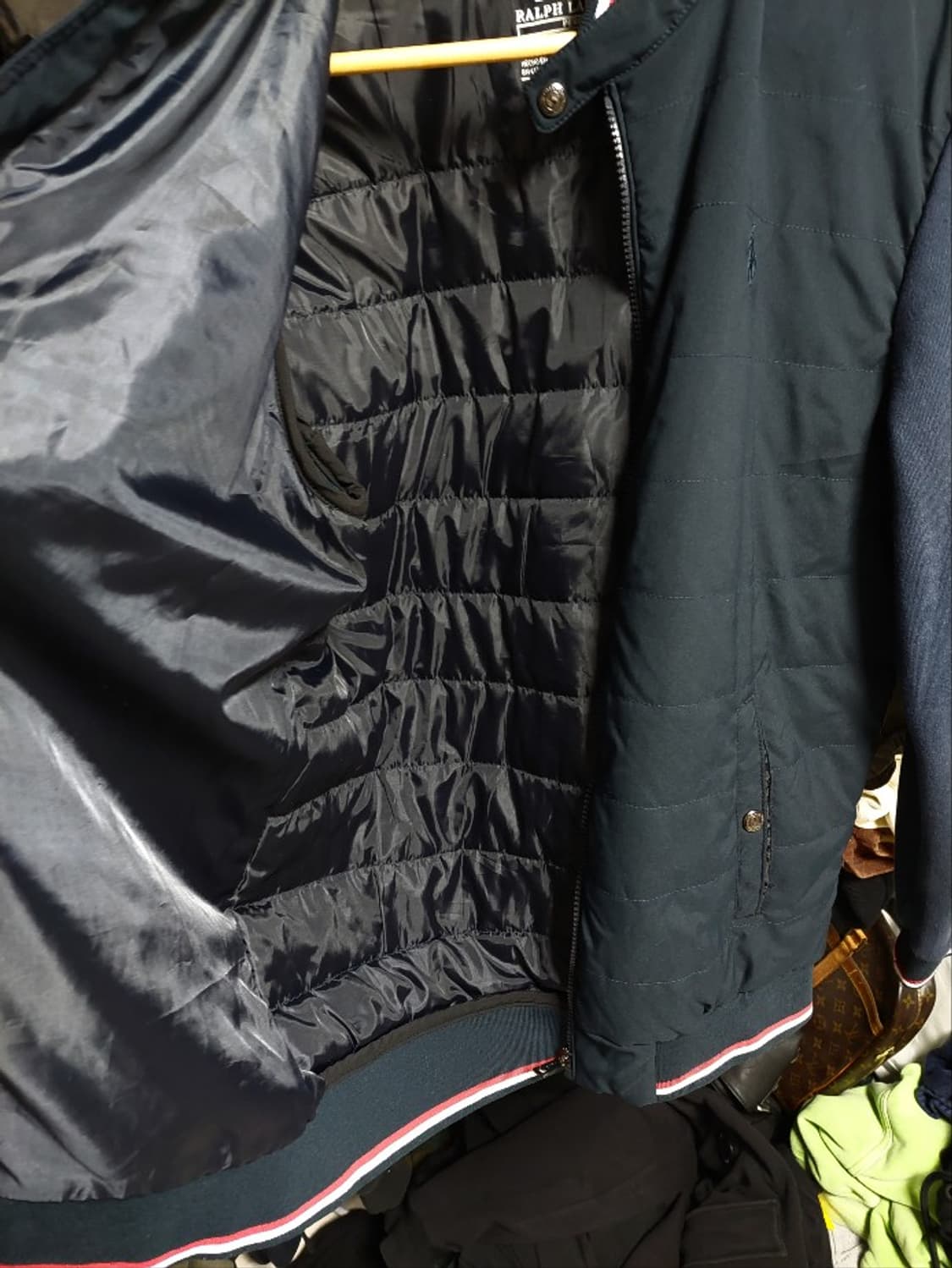 폴로 랄프로렌 네이비 덕다운 퀼팅 블루종 자켓 xl 상품이미지8