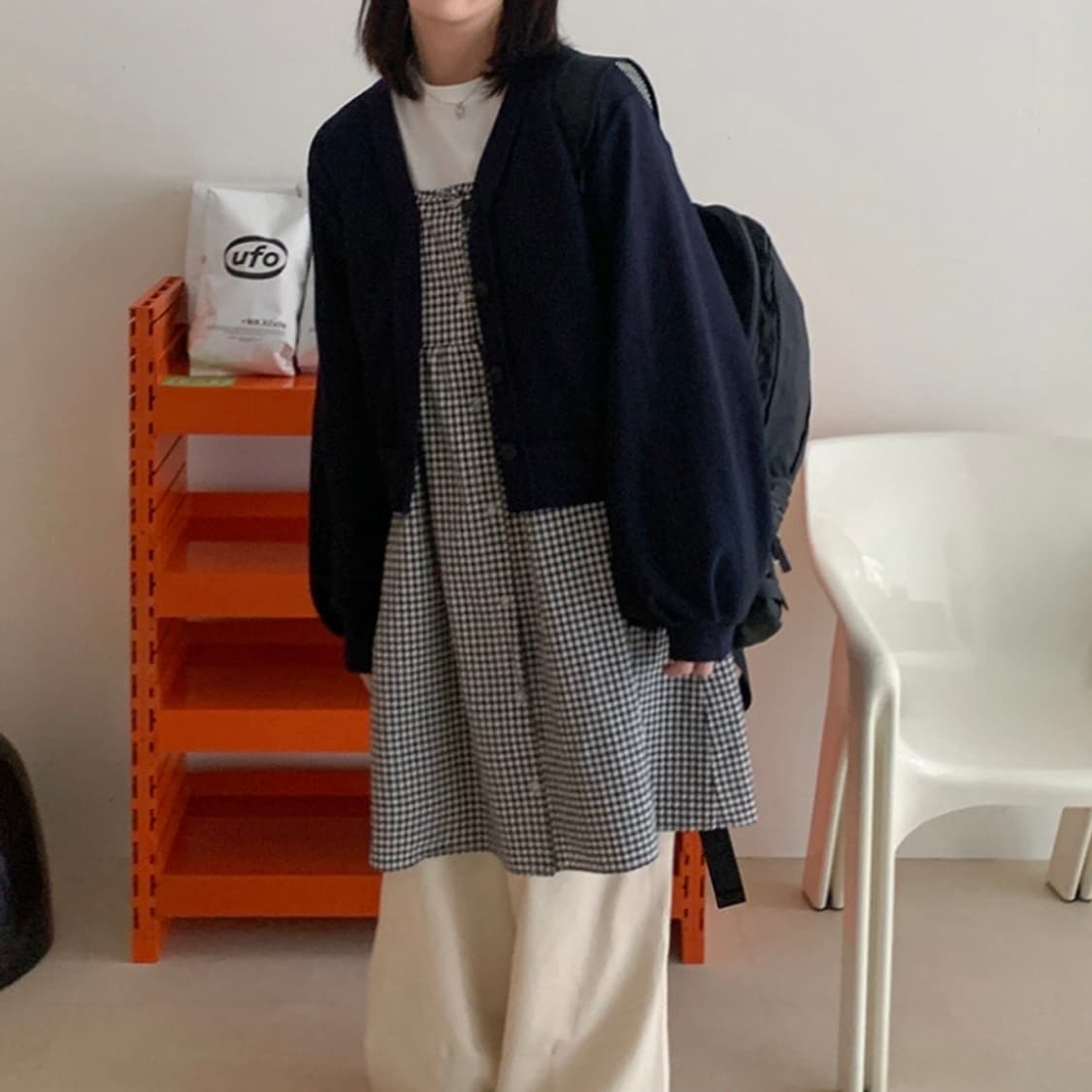 baon 네이비 가디건 상품이미지2