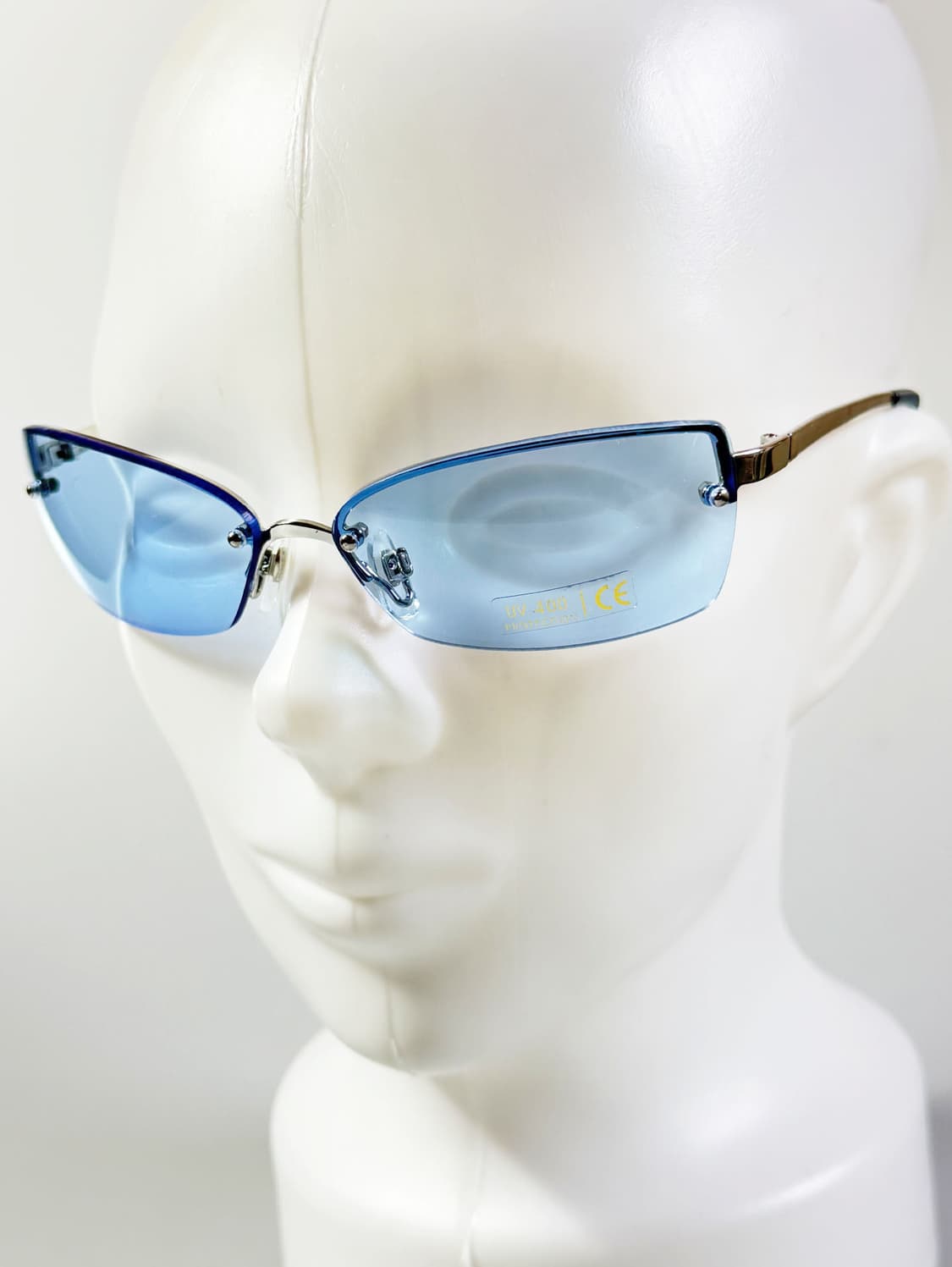 I.COM 무테 스퀘어 블루 틴트 빈티지 데드스탁 선글라스 상품이미지8