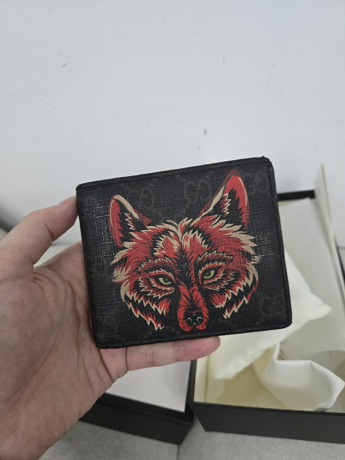 [보증서 정품]구찌 레드 울프 반지갑 상품이미지5