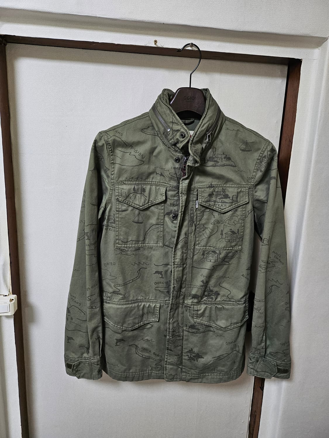 리바이스 디테일 야상 올리브그린 s 상품이미지1