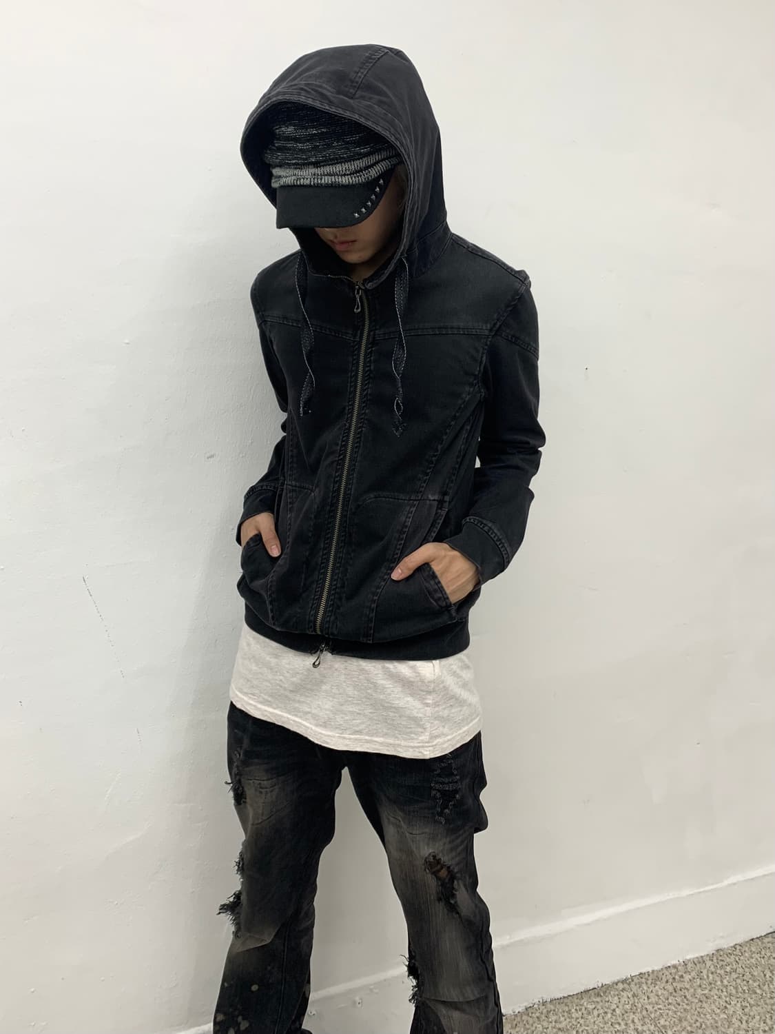 Nicole Club for men big hood denim jacke 상품이미지7