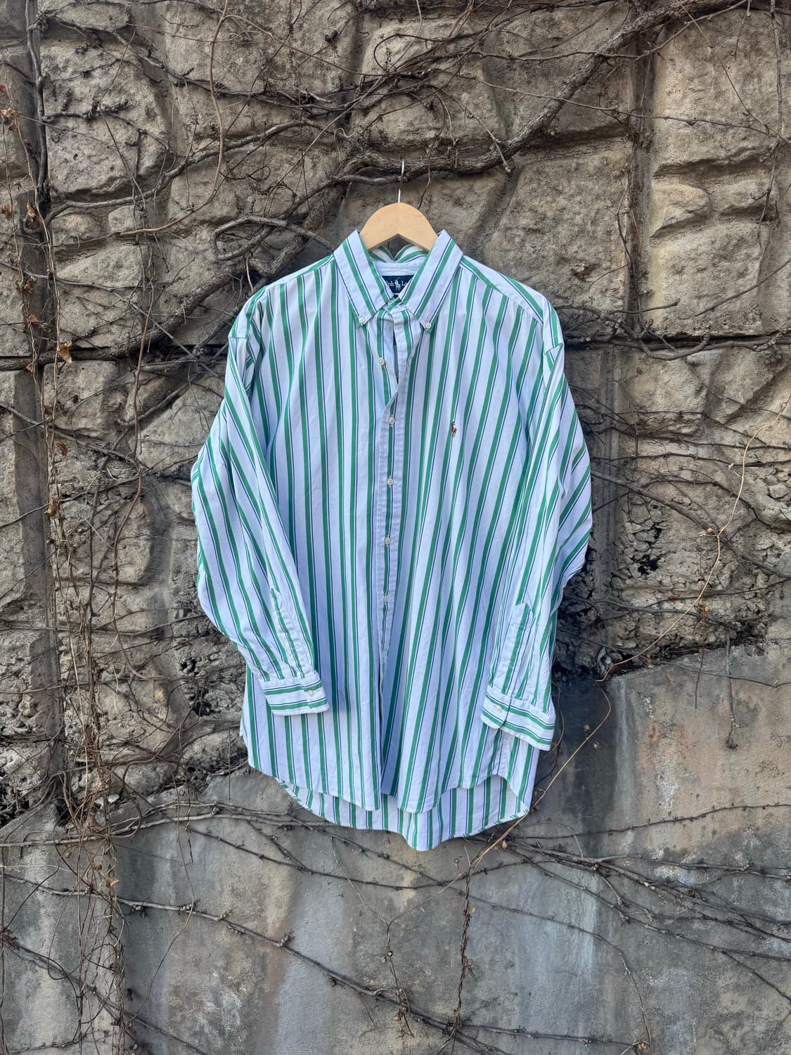 90s 폴로 랄프로렌 빈티지 blaire 루즈핏 스트라이프 셔츠 상품이미지1