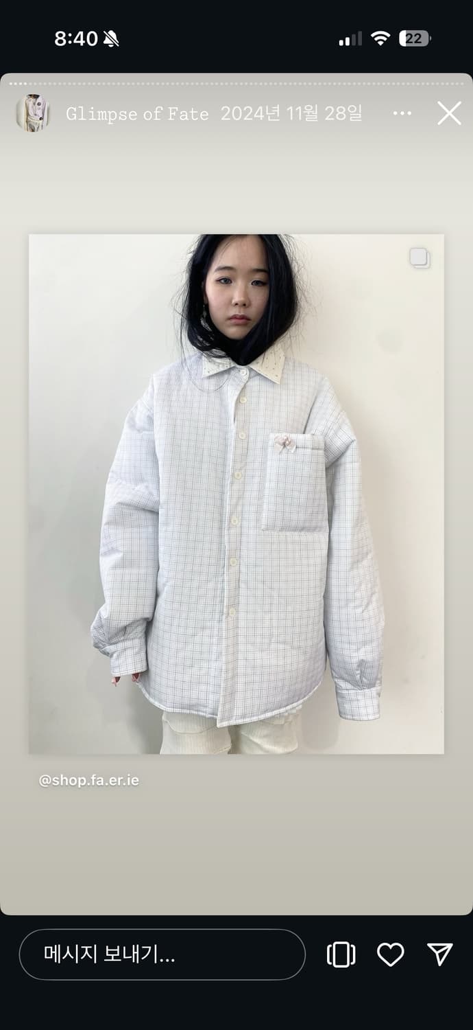 간절히구함) padded cozy patern shirt faerie 상품이미지1