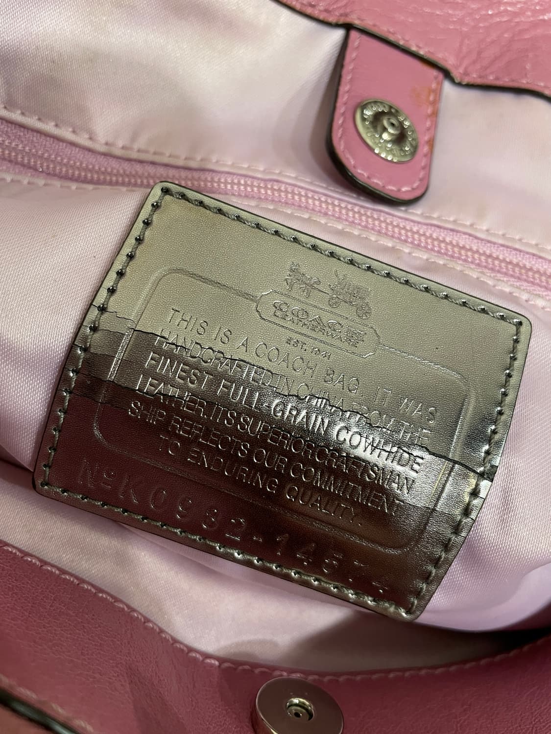 coach 코치 가죽 핑크 숄더 크로스 토트백 갸루 상품이미지9