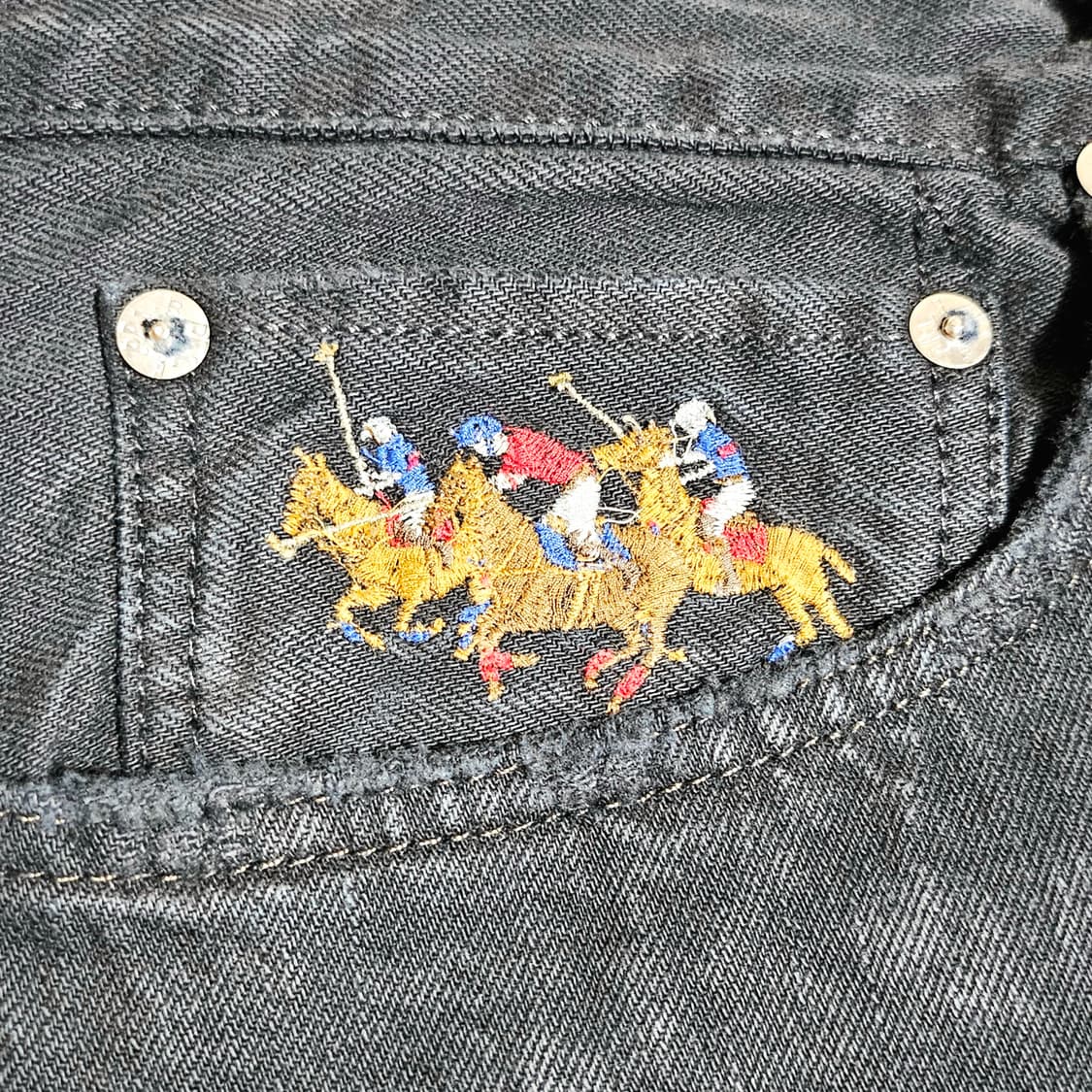 [36X30][폴로 랄프로렌]00's 867 클래식 핏 블랙 어센틱 데님 상품이미지7