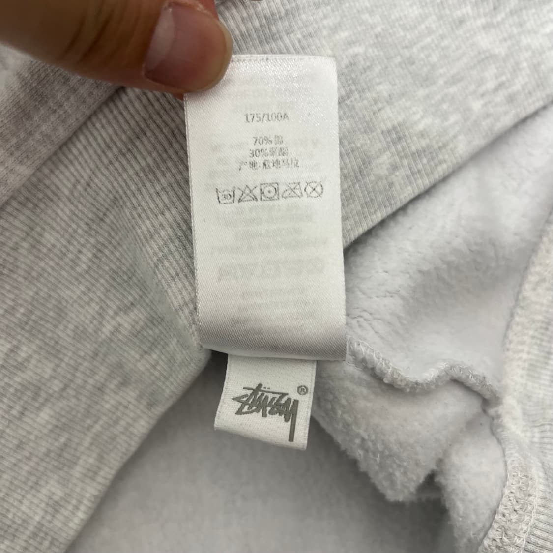 스투시 베이직 스탁로고 맨투맨 애쉬 헤더 그레이 상품이미지7