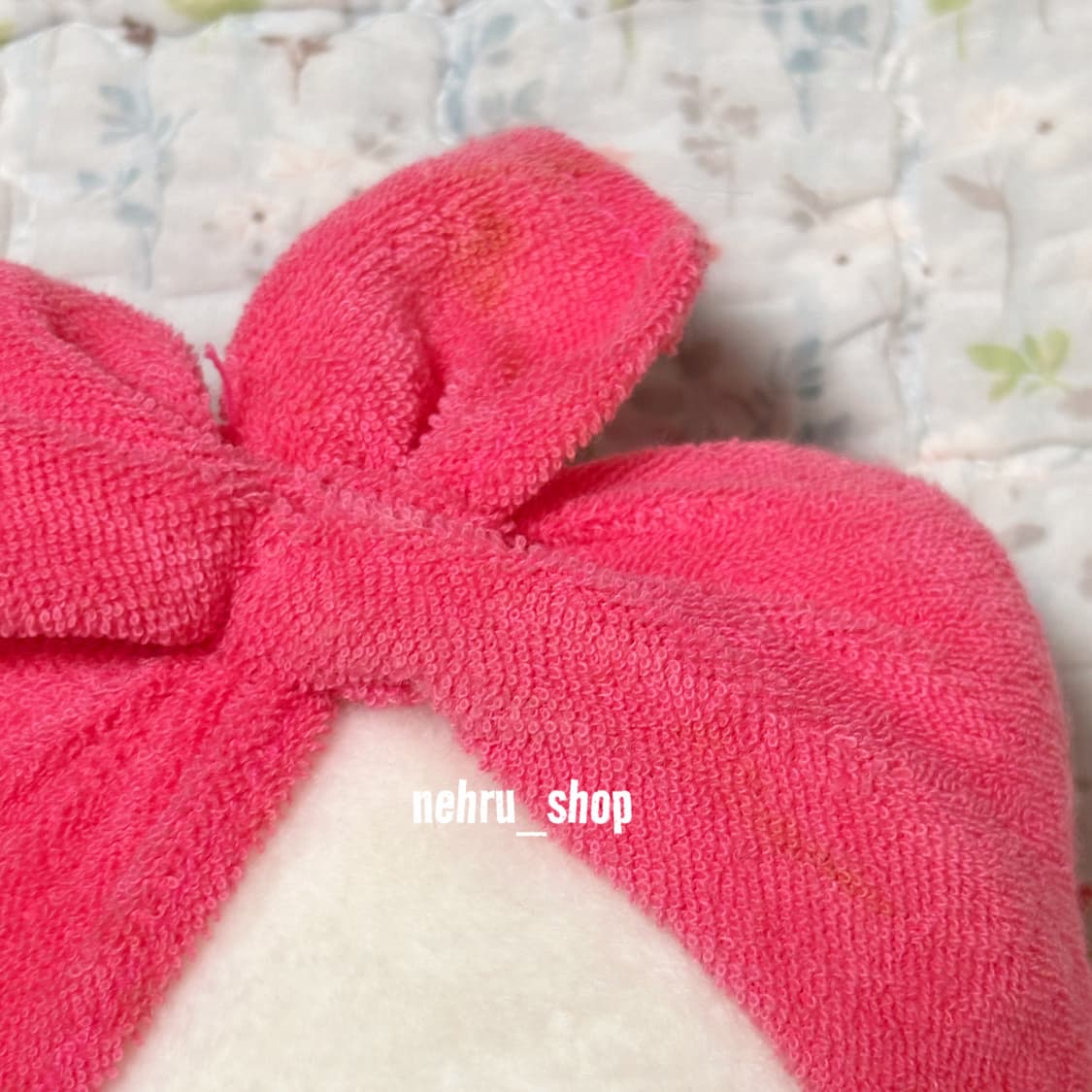 고전키티 헬로키티 목욕키티 수건키티 핑크 도트 패턴 키티 인형 상품이미지2