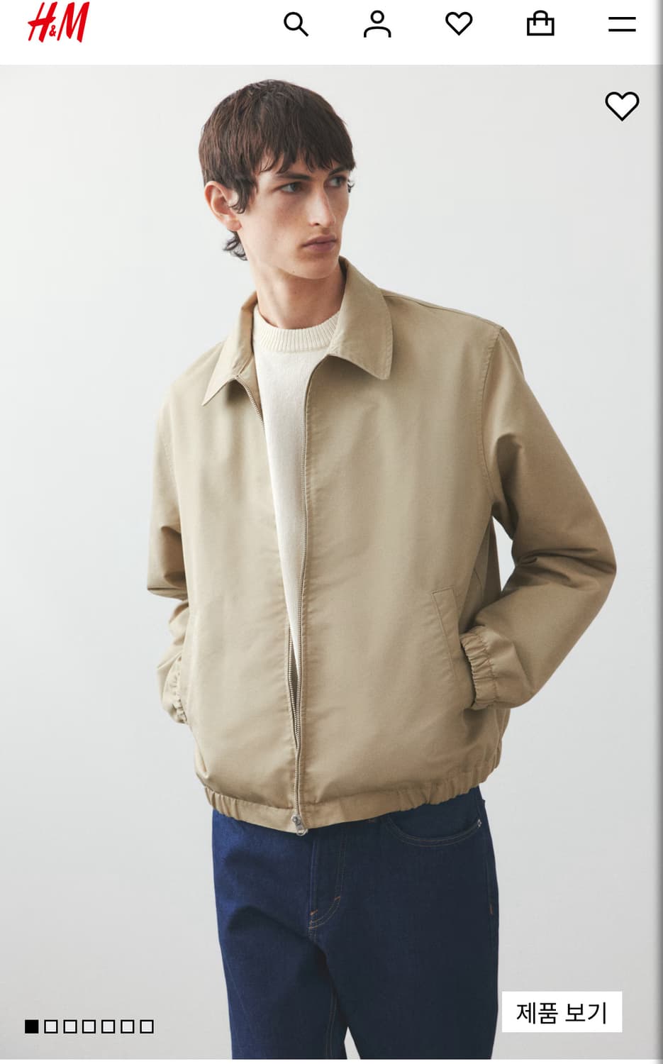 H&M 해링턴 스타일 자켓M (남녀공용) 상품이미지2