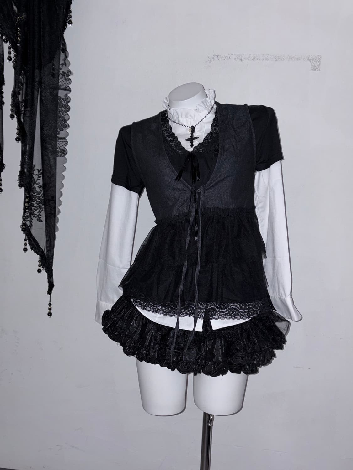 공겜여주세트 3pcs 프릴 & 리본 & 레이스 & 샤 상품이미지2