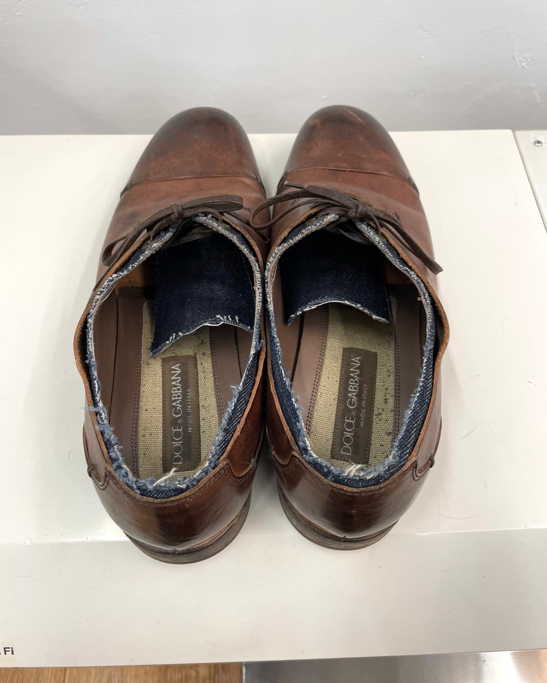 [275] 돌체앤가바나 레더 데님 믹스 슈즈 상품이미지5