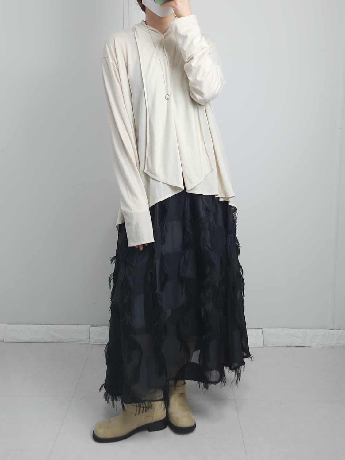 투버튼 레이스 롱 슬리브 상품이미지5