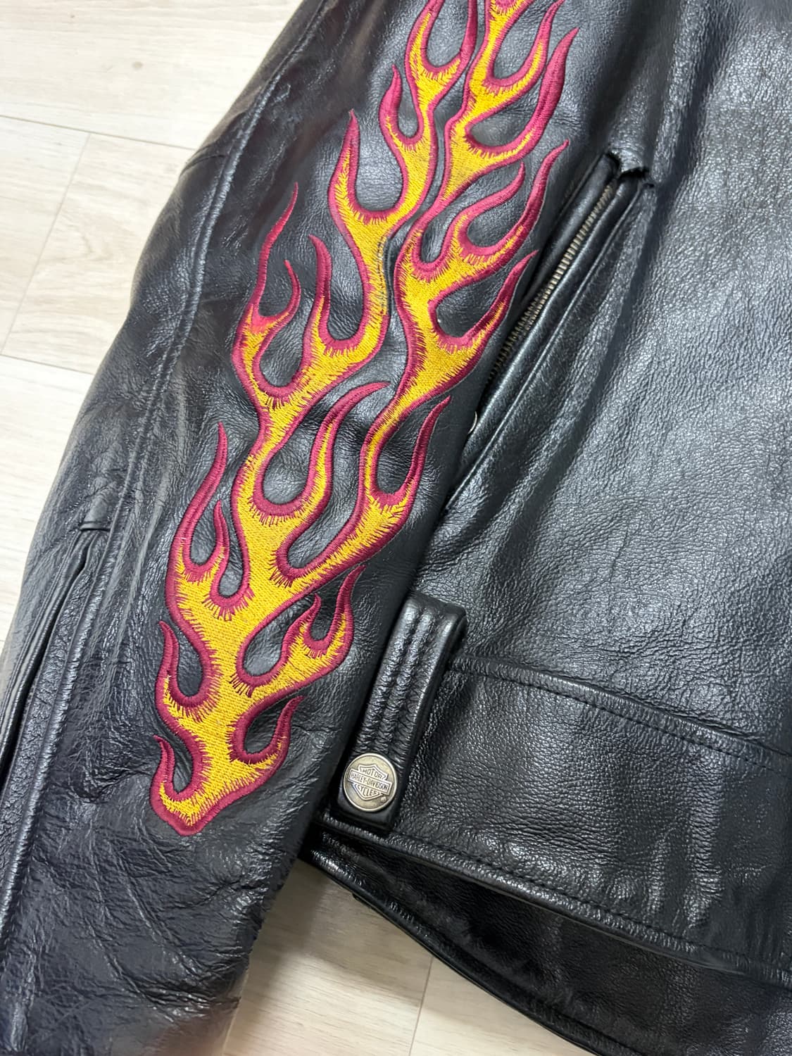 할리 데이비슨 플레임 가죽 자켓 상품이미지3