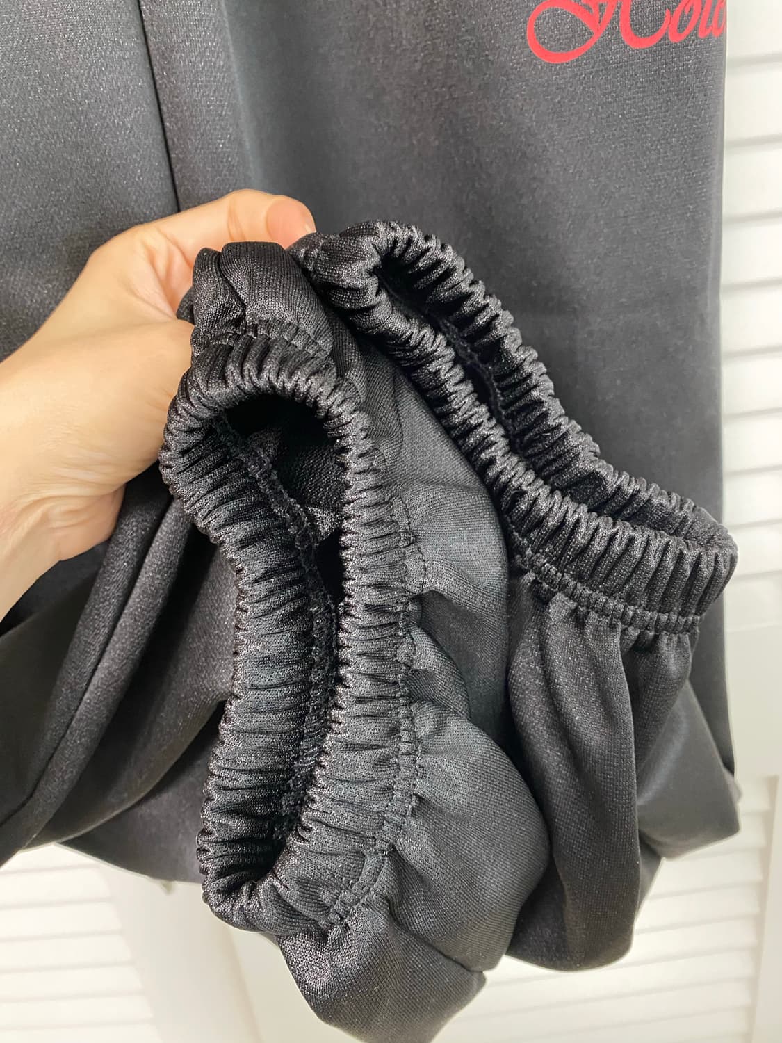더미스테리어스호텔 레이어드 져지 팬츠 블랙 상품이미지6