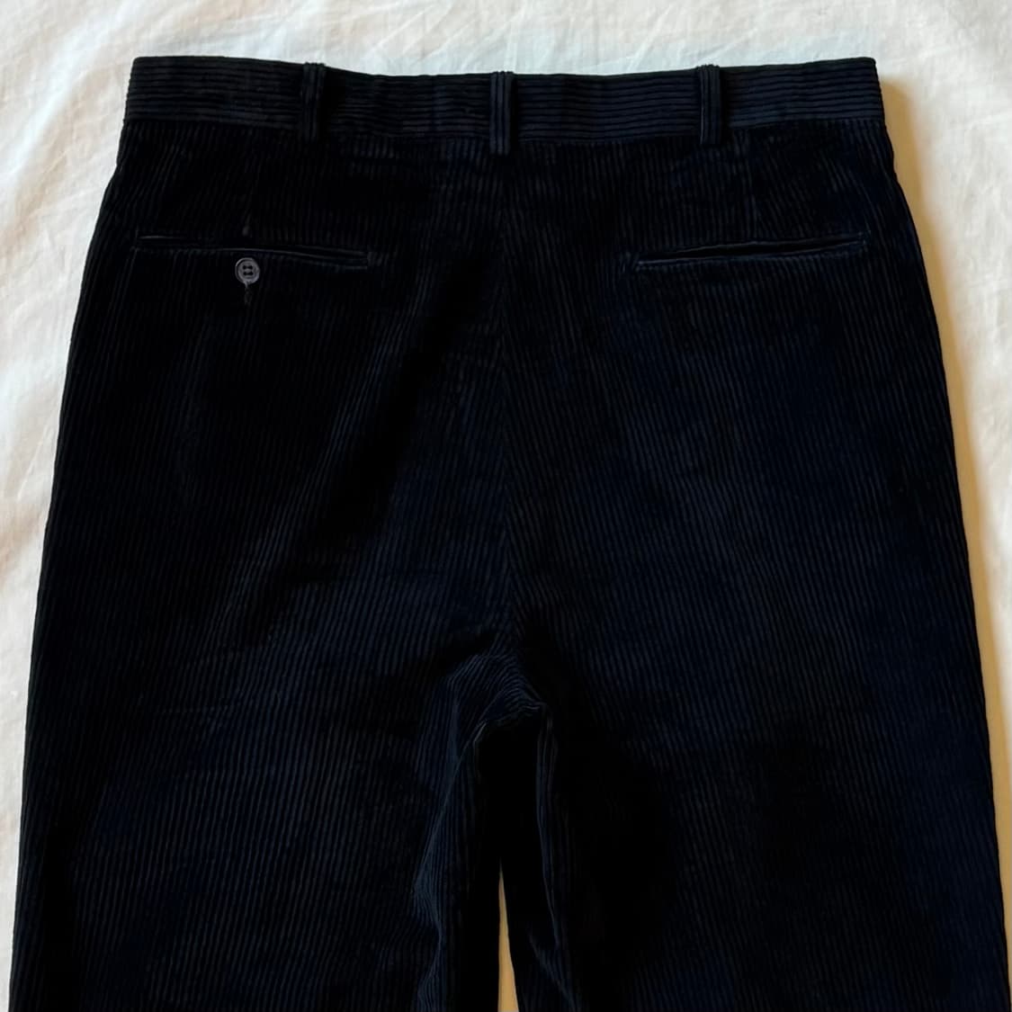 (33) 70s USA CB 블랙 투턱 코듀로이 팬츠 상품이미지9