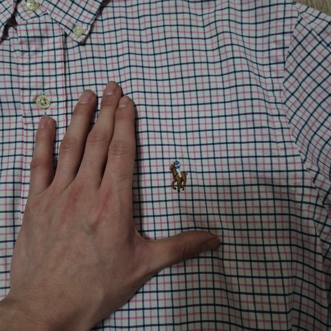 폴로 랄프로렌 스몰포니 옥스포드 체크 셔츠 S(90) 상품이미지4