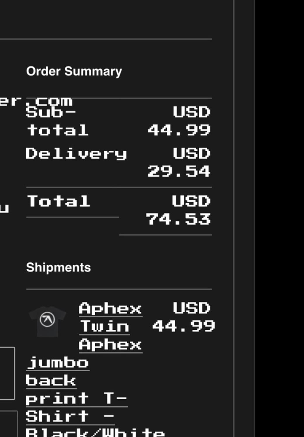 Aphex Twin 에이펙스 트윈 빅로고 티셔츠  상품이미지3