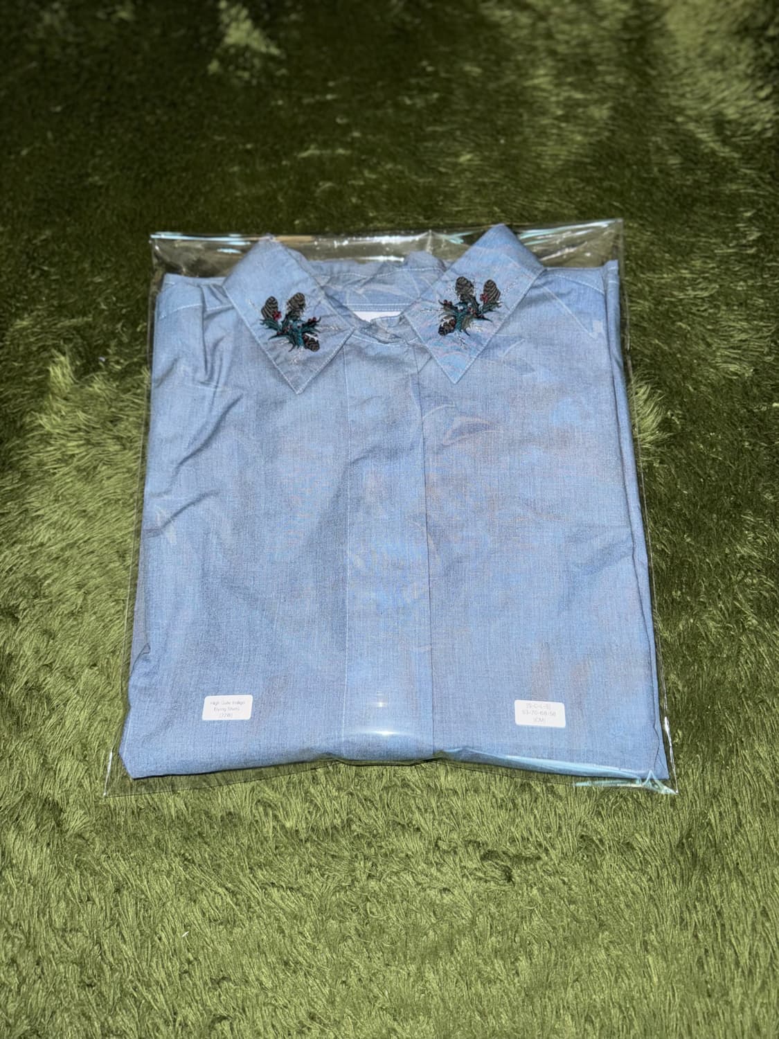 High Gate 하이게이트 재팬 핸드 다잉 엠브로이더리 셔츠 인디고 상품이미지10