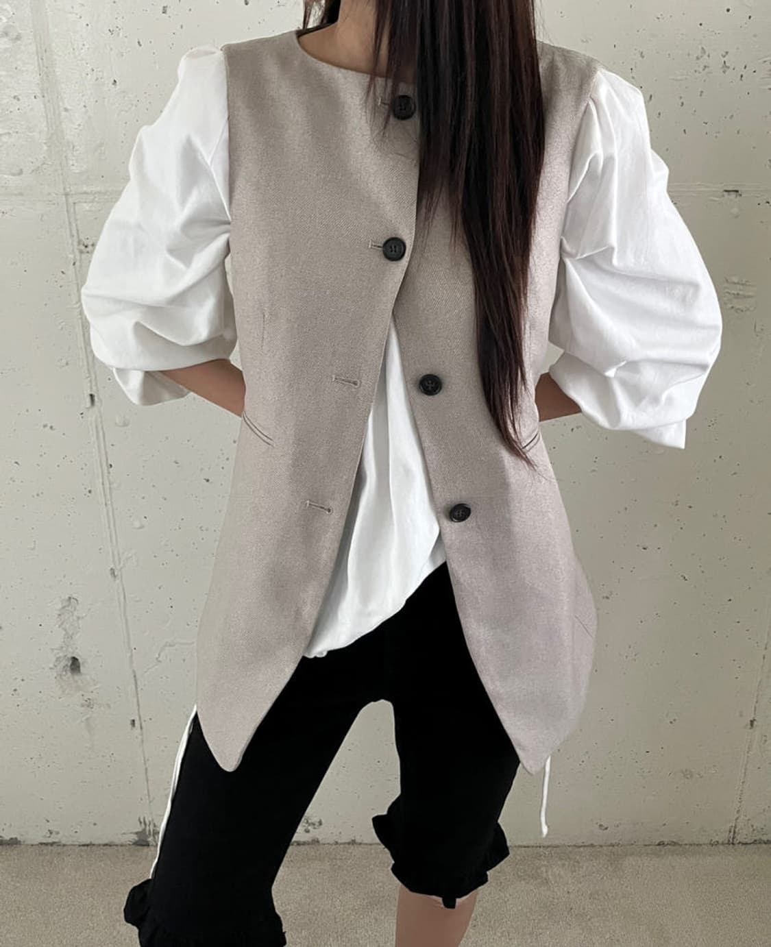 American Holic  hem string raglan top 상품이미지3