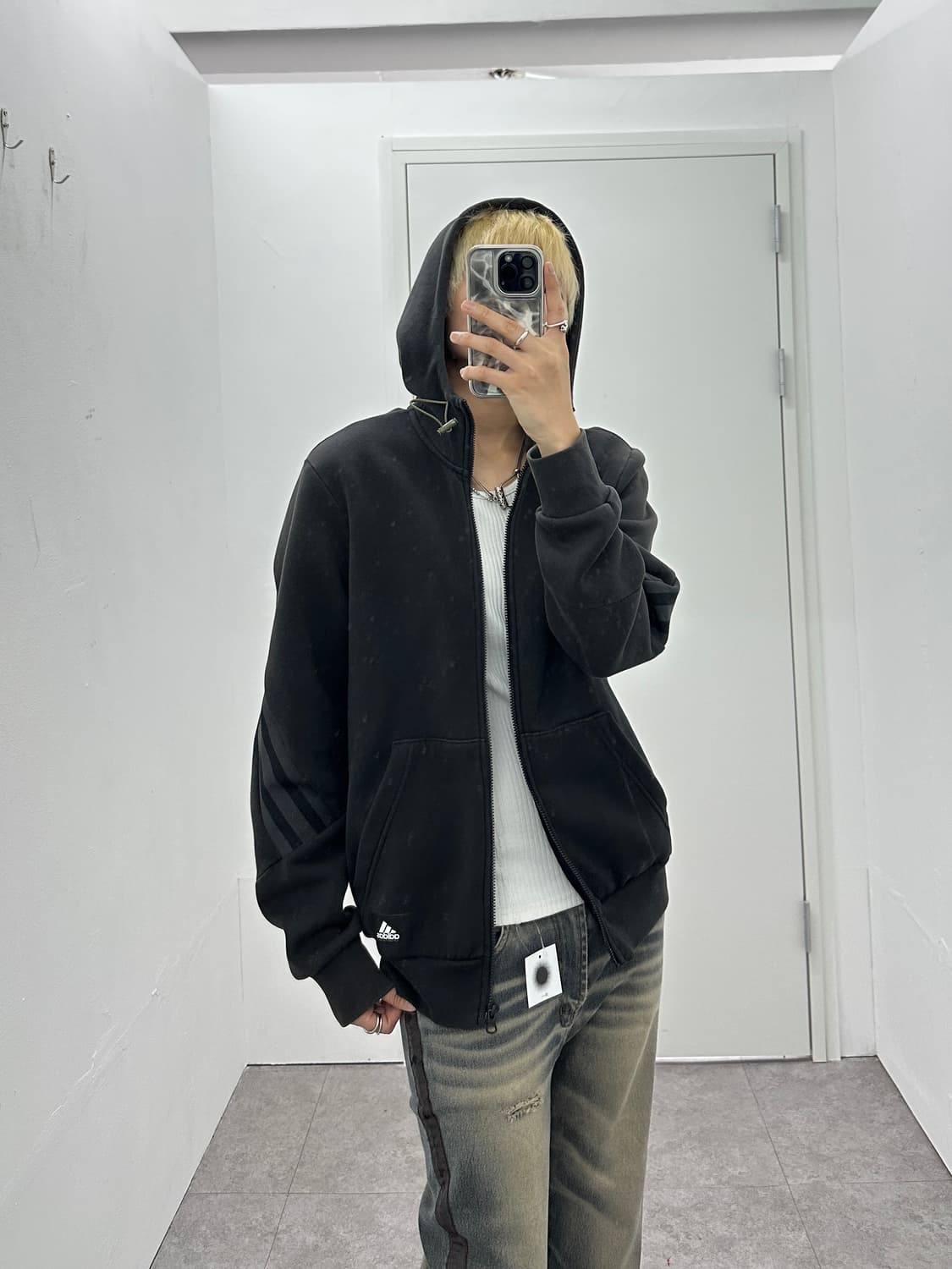 Adidas 후면 삼선 트레이닝 후디 상품이미지3