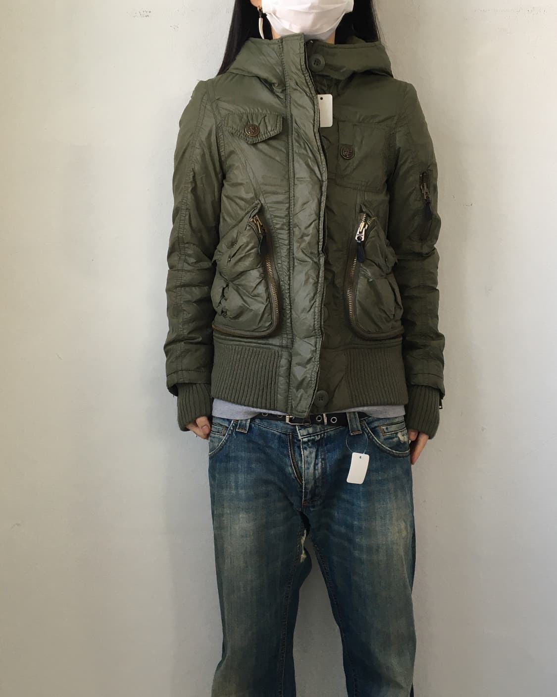 Moussy high neck hood jacket 상품이미지1