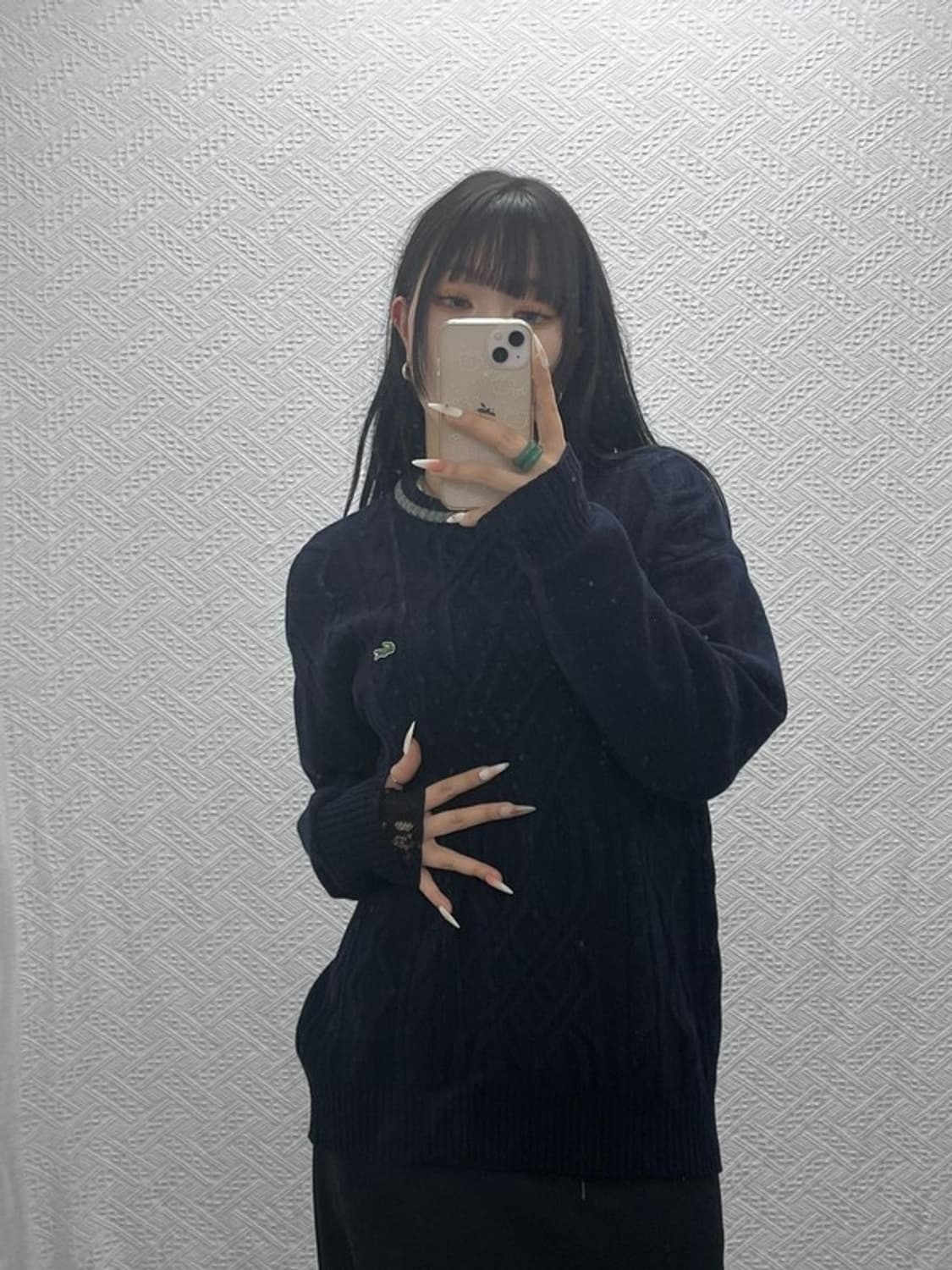 라코스테 올드스쿨 레트로 꽈배기 케이블 니트 100 C09392 상품이미지1