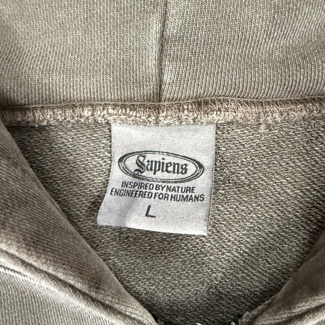 (L)사피엔스 Sapiens 네오사피엔스 후드집업(브라운,2way지퍼) 상품이미지3