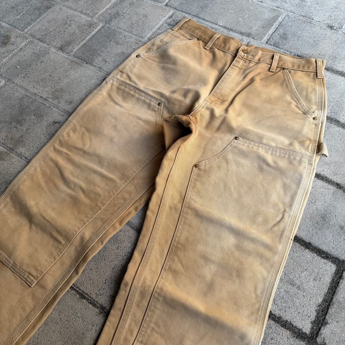 USA 칼하트 B01 BRN 더블니 카펜터 워크 팬츠 상품이미지5
