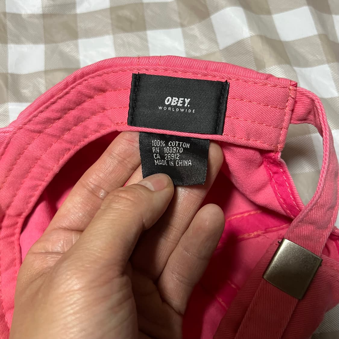 오베이 OBEY 핑크 볼캡 모자 분홍 빈티지 스트릿 상품이미지4