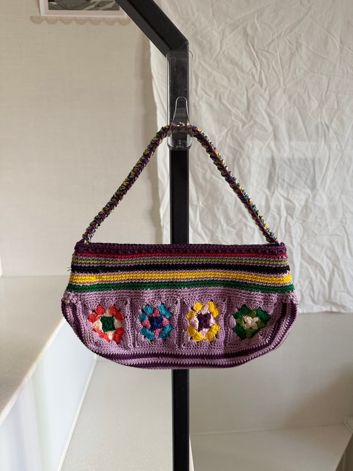 Hand made 뜨개 미니 토트백 상품이미지1