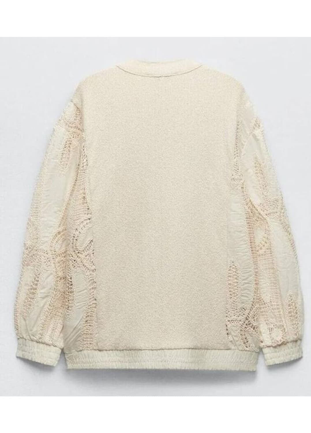 ZARA 자라 크로셰 니트 집업 가디건 자켓 아이보리 M 상품이미지8