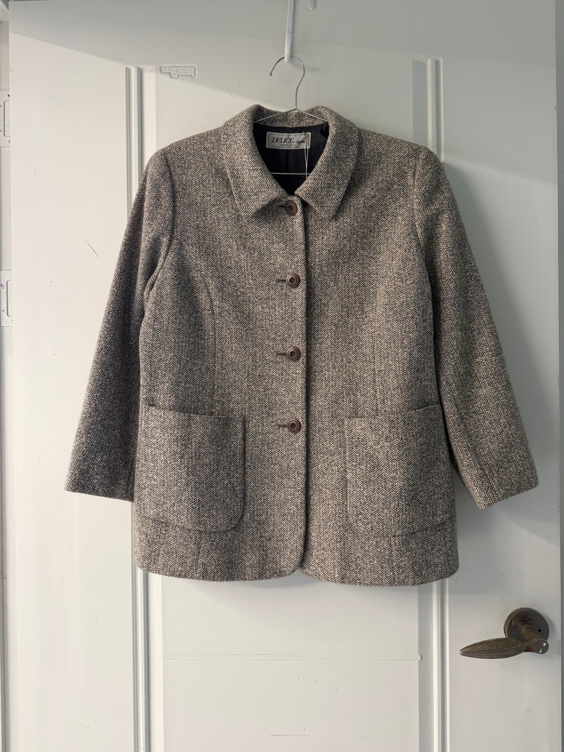 일본빈티지 헤링본 울 코트 자켓 상품이미지6