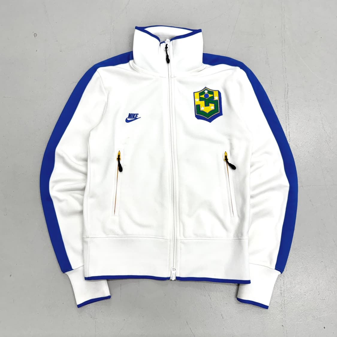 나이키 브라질 블록코어 화이트 트랙탑 크롭 져지 상품이미지2